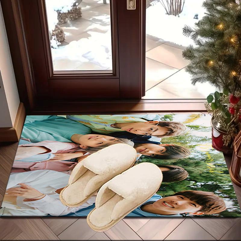 Kpop Group Portrait Carpet, Chair Rug,Rug for Office Bedroom Living Rooms, Doormat Decor Fan Gift Christmas Gift