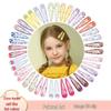 Presilhas de Cabelo BB de Desenho Animado Adoráveis: Cores Doces, Bordas em Gota d'Água, Suave no Cabelo das Meninas