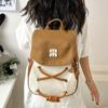 Small Backpack Simple Female Color Block Backpack Student Schoolbag