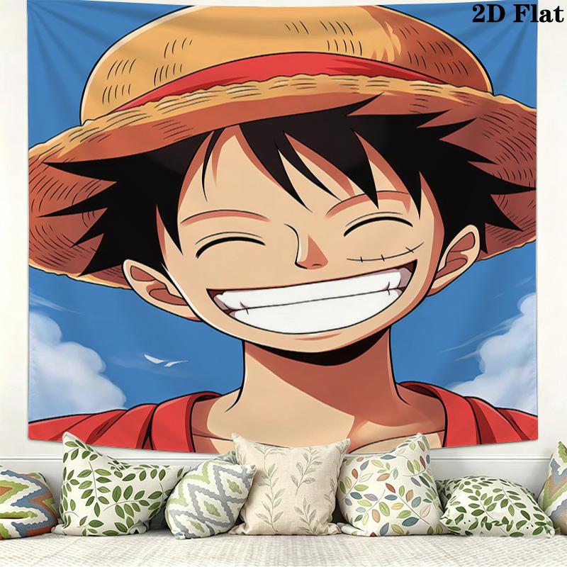 One Piece Monkey D Luffy Wall Tapestry Aesthetic Wall Hanging Printed Fabric Blanket Decorative Tapestries For Bedroom Living Room Home Decor
