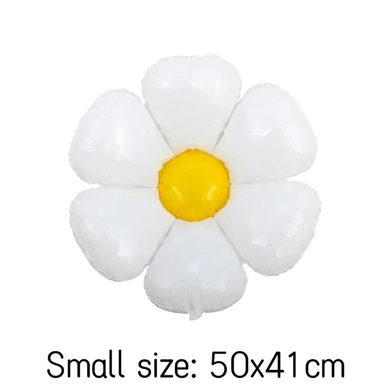

Large Daisy Foil Balloons White Sunflower Inflatable Balloon Baby Shower Wedding Party Decoration Supplies Globos Kids Gifts Toy 1PC