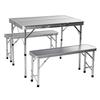 Table de camping pliante - REDCLIFFS KO-CM4100110 - 1 table + 2 bancs - Imperméable - Aluminium durable