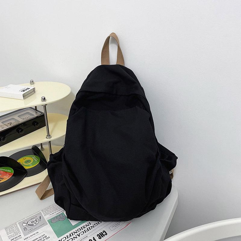 Retro Forest Canvas Backpack for Girls - Japanese Harajuku Style, Simple & Versatile for High School Students