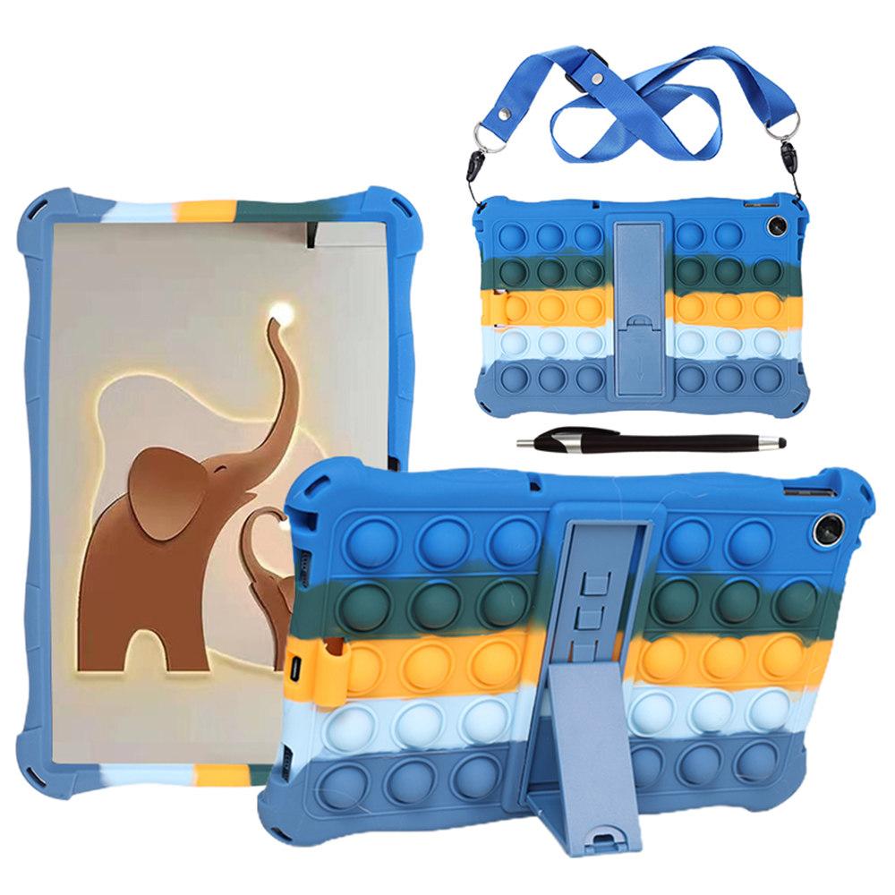 Soft Bubble Silicone Case For Lenovo Tab M10 Plus 10.6 3rd 2nd Gen 10.1inch TB-X606 X306 TB328FU TB125FU TB128FU Kickstand Cover