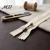 Decorative Zipper 100Pcs Nylon Coil Non Separating Zipper, Closed-End with Waterdrop Short Tape Pull, Replacement for Sewing Purses Handbags Supplies