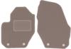 Beige Front Floor Mats For: Volvo S60 II Sedan (2010-)