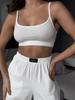 Trendy Women's Two-Piece Sling Vest & Wide-Leg Pants Set