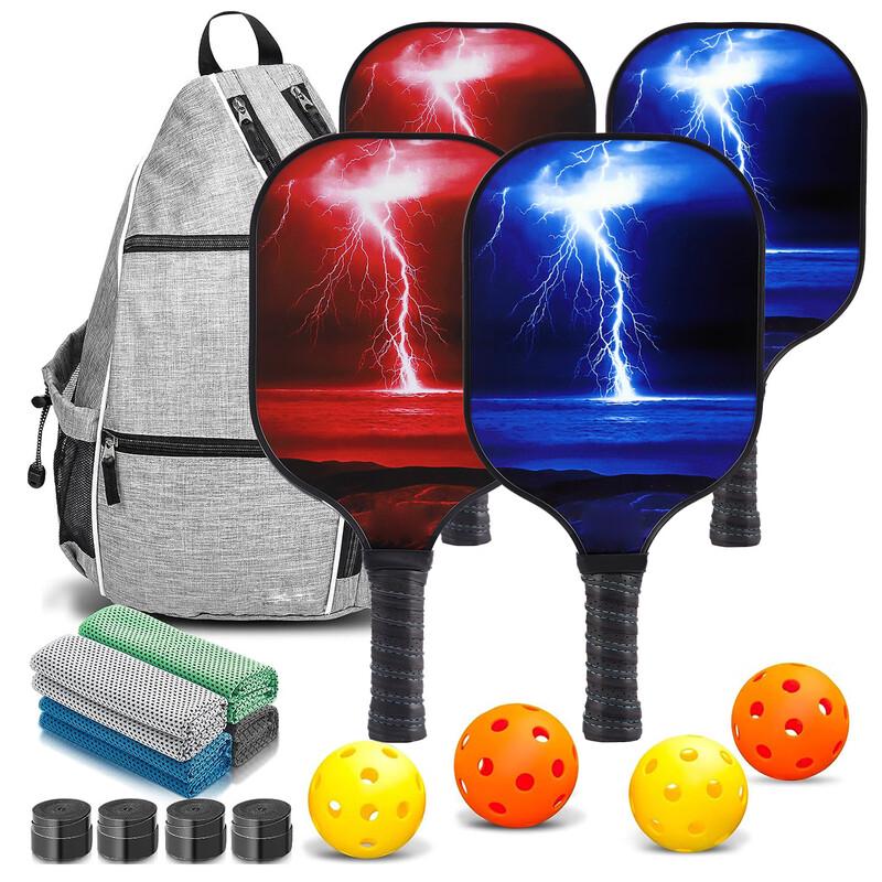 Jinsijian Fiberglass Honeycomb Pickleball Paddle Set