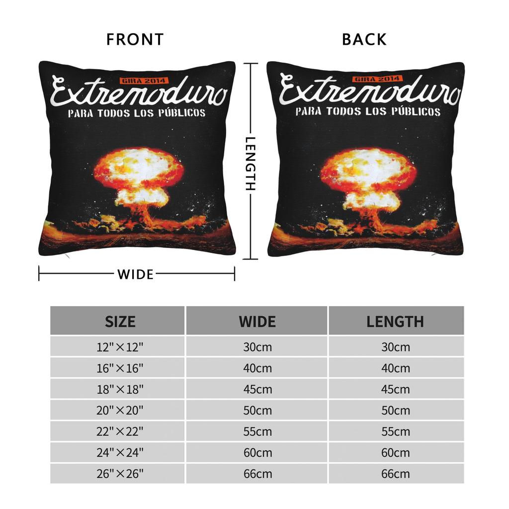 Pillow Case Extremoduro Spanish Hard Rock Band Graphic Robe Iniesta Pillow Cover For Chair Sofa Home Decor Vintage Pillowcases