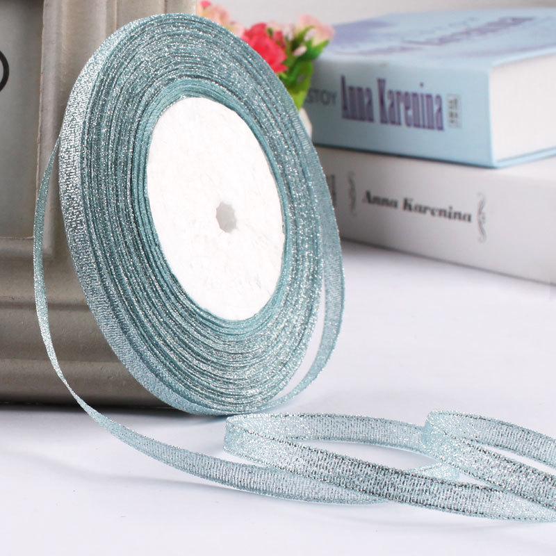 6mm Gold & Silver Onion Ribbon for Gift Packaging & Christmas Décor