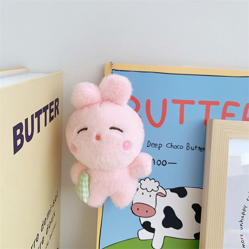New Creative Pillow Bunny Plush Toy Grab Machine Doll Cute Bear Doll Keychain Bag Pendant