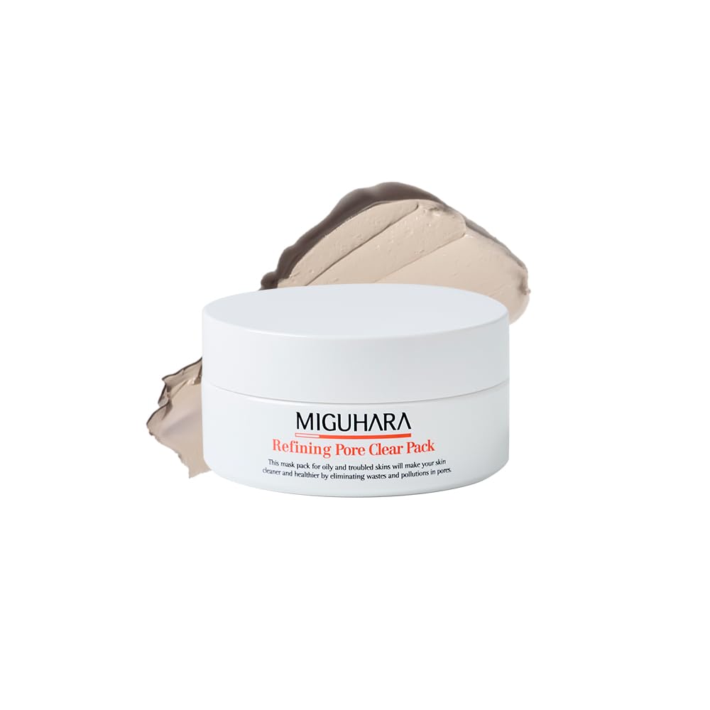 

MIGUHARA Очищающая маска для пор Глиняная маска Уход за порами Абсорбция себума Корейская косметика (150 г/5,29 унции.)