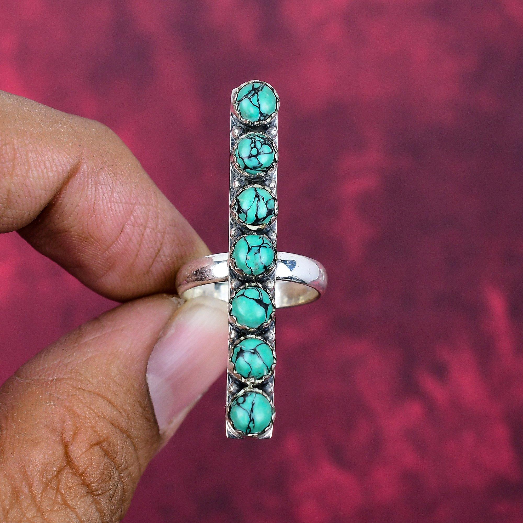 

Santa Rosa Turquoise Ring, 925 Sterling Silver Gemstone Jewelry, Handmade Ring Gorgeous Jewelry, Gift For Love 12