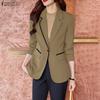 Women Casual Turn Down Collar Long Sleeve Thin Cardigan Blouse
