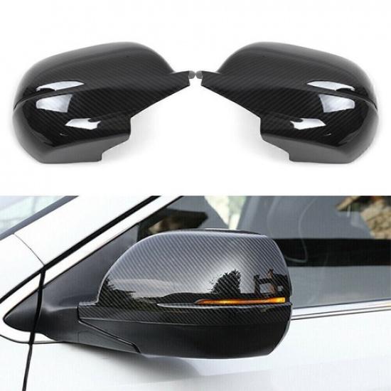 Carbon Fiber Rearview Side Mirror Cover Cap Trim For Honda CR-V 2017- 18