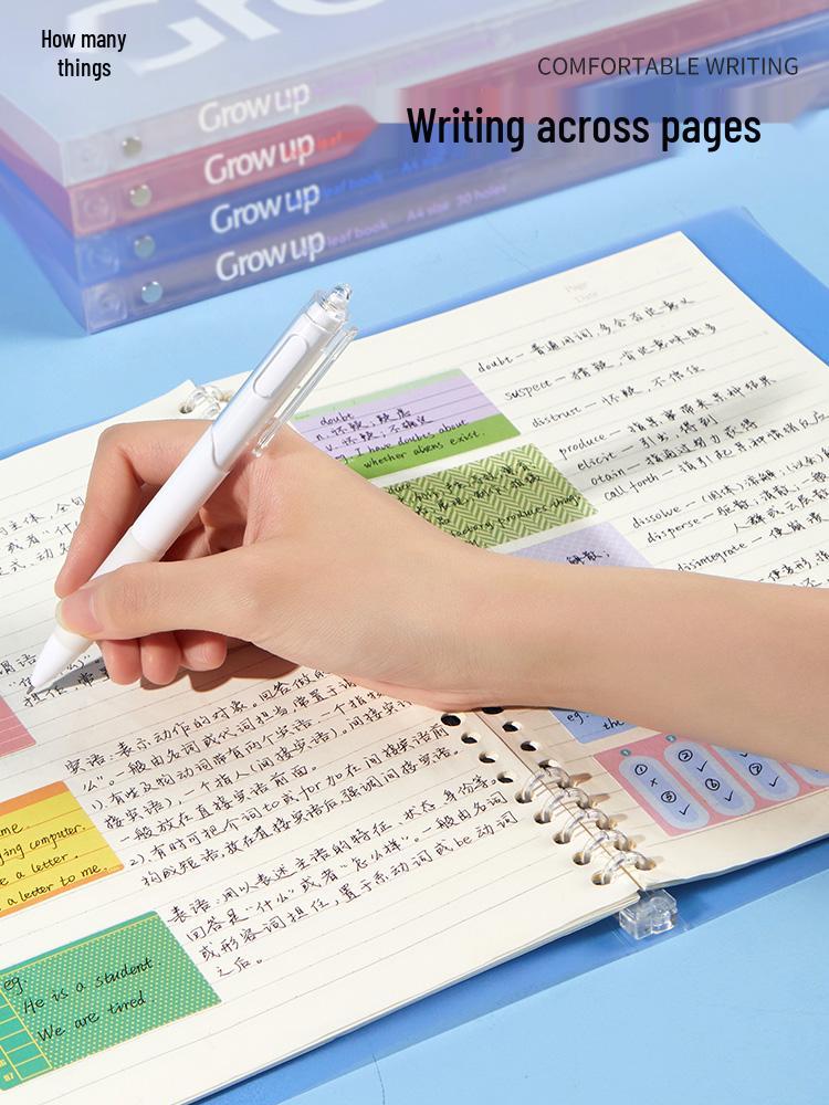 Comfortable Colorful Loose-Leaf Binder: B5/A4/A5, Detachable & Replaceable Pages, Ideal for College Students Studying for Exams