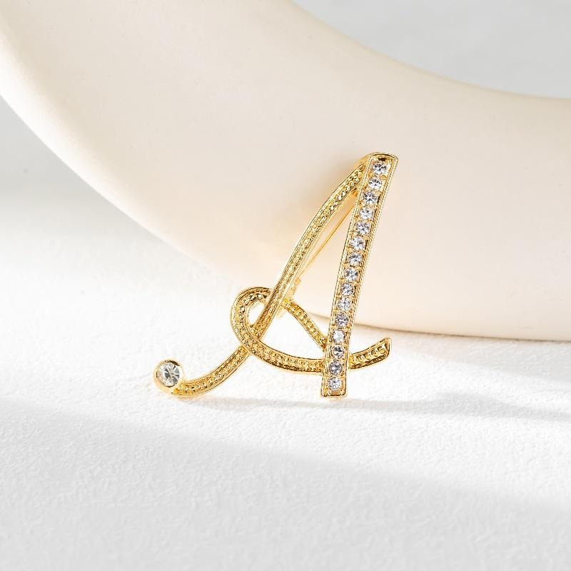 

Capital Letter-A/B Women s Brooch Luxury Crystal Wedding Clothing Pins Gold Color Metal Pins Fashion Brooches for Ladies 2026