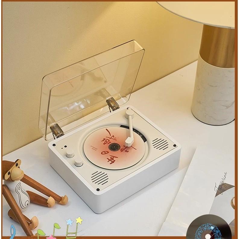 10 W 5 V Vintage Vinyl CD Player Mobilny Bluetooth Duży Akumulator System Dźwiękowy Stereo Podwójny Głośnik Gramofon