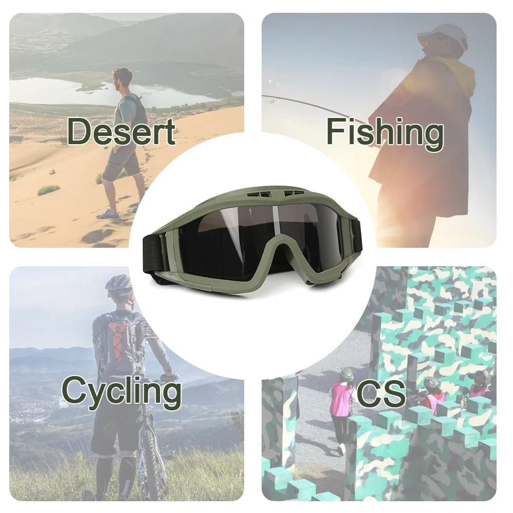 New Tactical Goggles, Fully Sealed Anti Fog And Wear-Resistant, Shooting, Mountaineering, Cycling Cs Protective Artifact