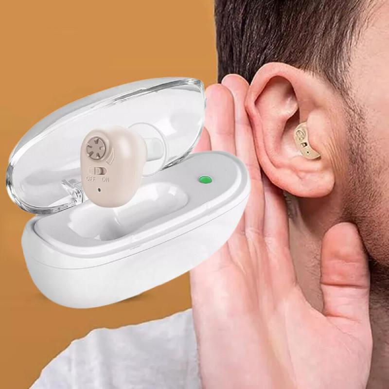 Aid Hearing Elder In Ear Mini Invisible Adjustable Tone Sound Portable Amplifier