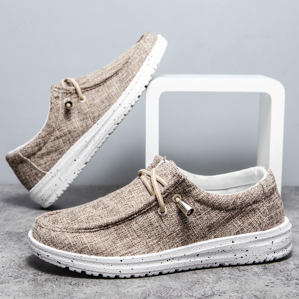 Breathable Slip-On Canvas Sneakers for Men - Non-Slip Shoes for Spring and Summer