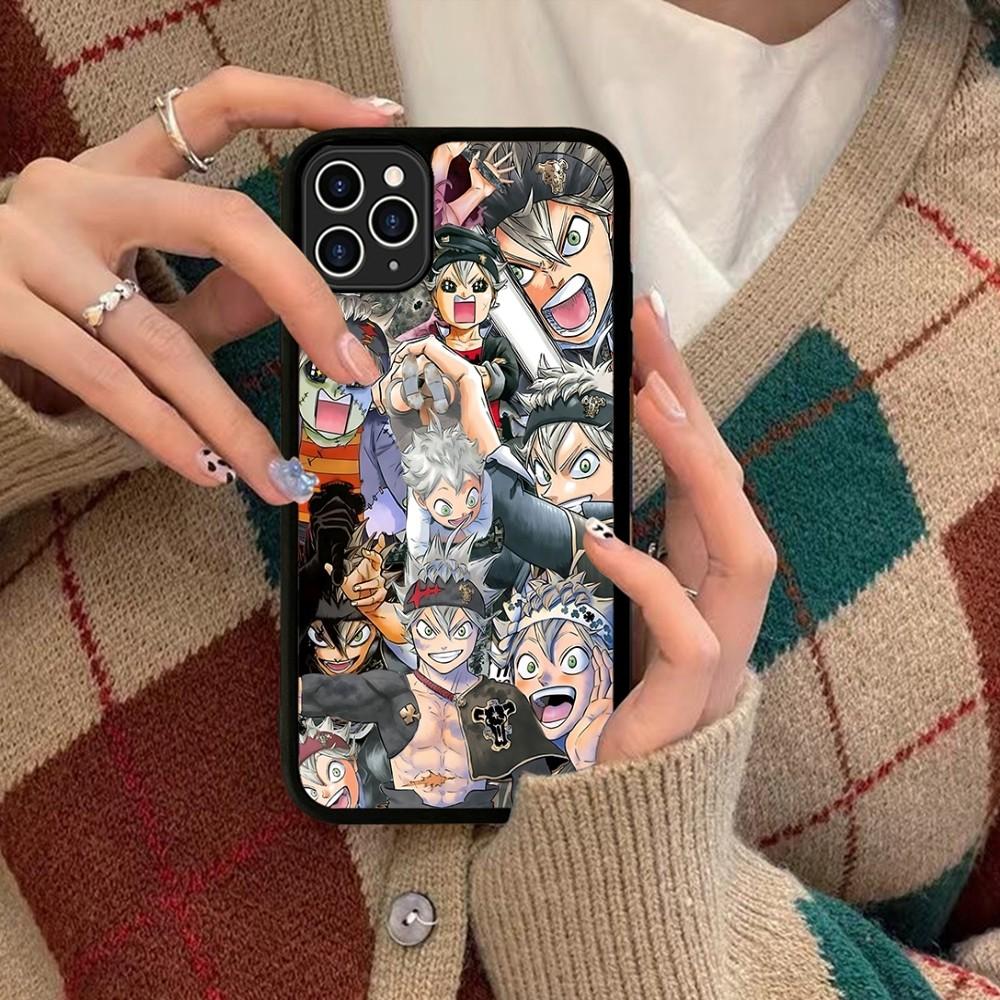 Black Clover Phone Case Silicone PC+TPU For For IPhone 11 12 13 14 15 16 Plus Pro Max Cover