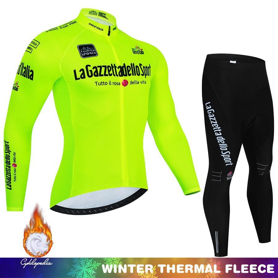 2026 Winter Fleece Warm Cycling Suit Set Tour De France Winter Cycling Wear Mountain Bike Long Sleeve Cycling Suit Harness Set Spring and Autumn