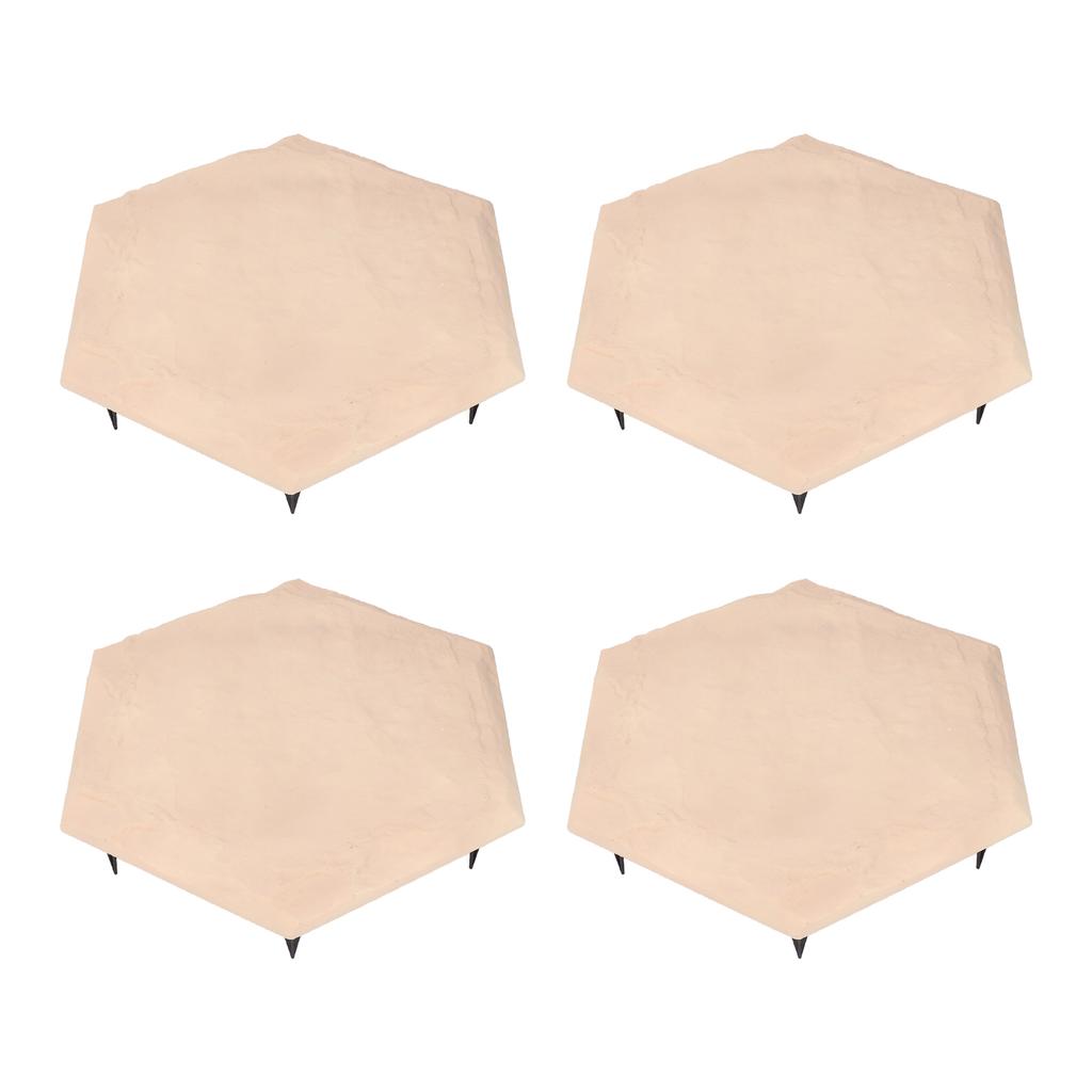 4pcs Stepping Stones Outdoor with 24pcs Ground Stakes Weather Resistant Decorative Stone for Garden