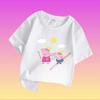Peppa Pig Children's Cotton Short-sleeved Boys' Sports Shirt, Girls' Casual Top, Summer T-shirt with Cartoon Print