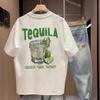 Tequila Cocktail Graphic TShirt Cheaper Than Therapy Alcohol Lover Cotton Unisex Oversized Tee