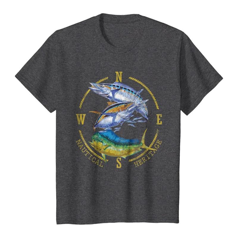 Mahi Mahi Tuna Kingfish Nautical Fishing Angler Gift T-Shirt Summer Cotton Short Sleeve O-Neck Men T Shirt Tees Streetwear