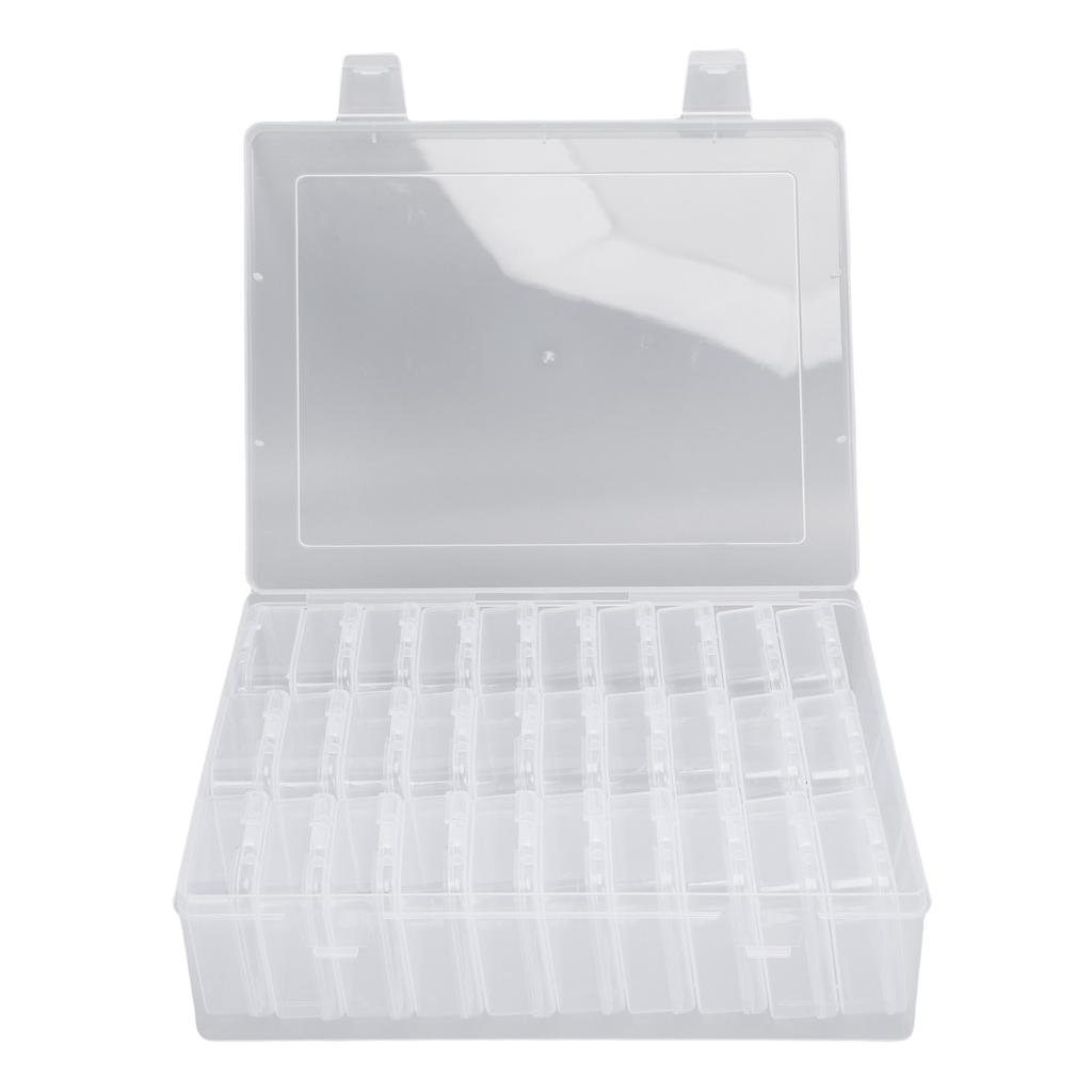 Small Bead  S Plastic   Clear Bead Storage Containers Transparent Boxes with Hinged Lid Labels Rectangle Craft Supply Case