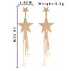 Bohemian Long Tassel Earrings for Women Metal Star Drop Earrings Wedding Party Statement Geometry Earrings Vintage Jewelry Gift