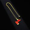 Guadeloupe Map Pendant Necklace Map and Flag Neckchain 50cm Length Choker Chain