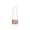 Saint Laurent Ysl Monogram Gold Logo Grainy Embossed Quilted Chain Leather Wallet Shoulder Bag Women bags Dark-Beige 620280-BOW91-2721
