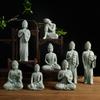 1 Adet Mini Budizm Figürü Masaüstü Dekorasyon Ev Zen Heykeli Yeşil Kumtaşı Tayland Süsü Buda Bahçe Heykeli Akvaryum Dekorasyonu