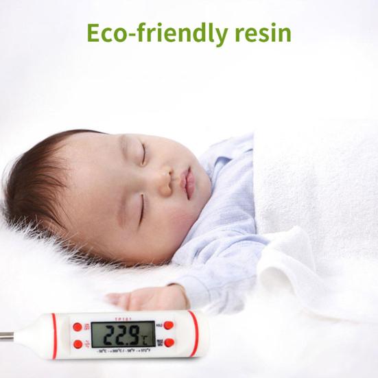 Ölthermometer, empfindliches, präzises LCD-Display, Edelstahlsonde, Fleischtemperaturmessgerät für Zuhause