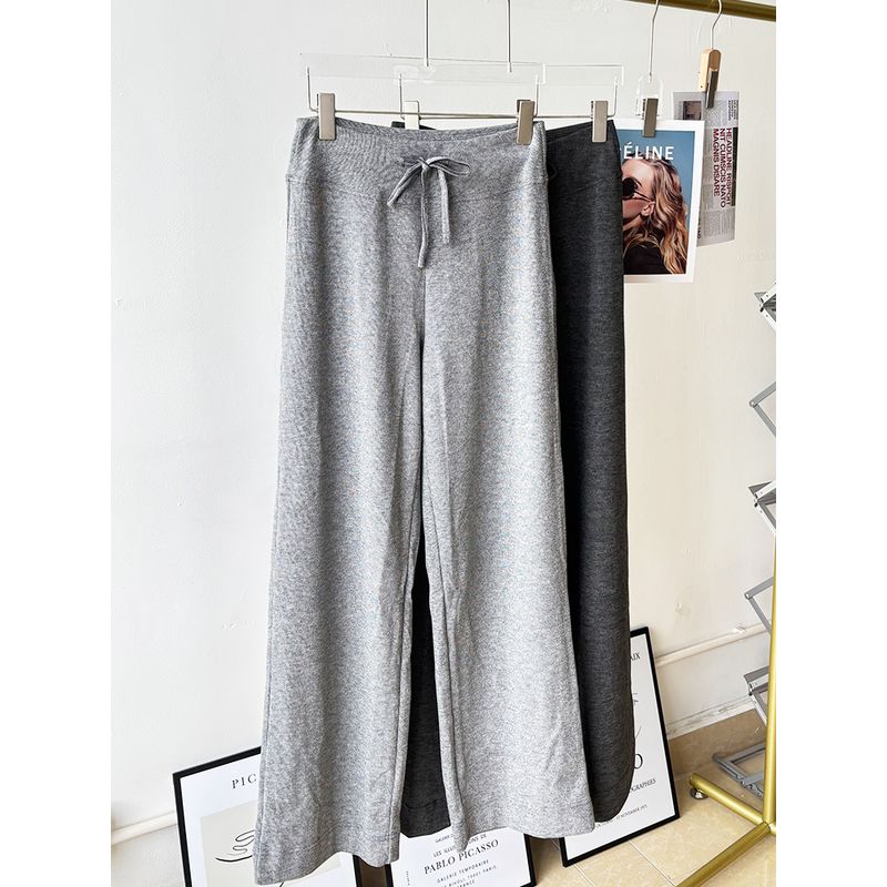 Lu Same Sports Pants Women 2025 New Arrival Best Selling Drawstring Loose Drooping Casual Loose Pants Straight-Leg Pants