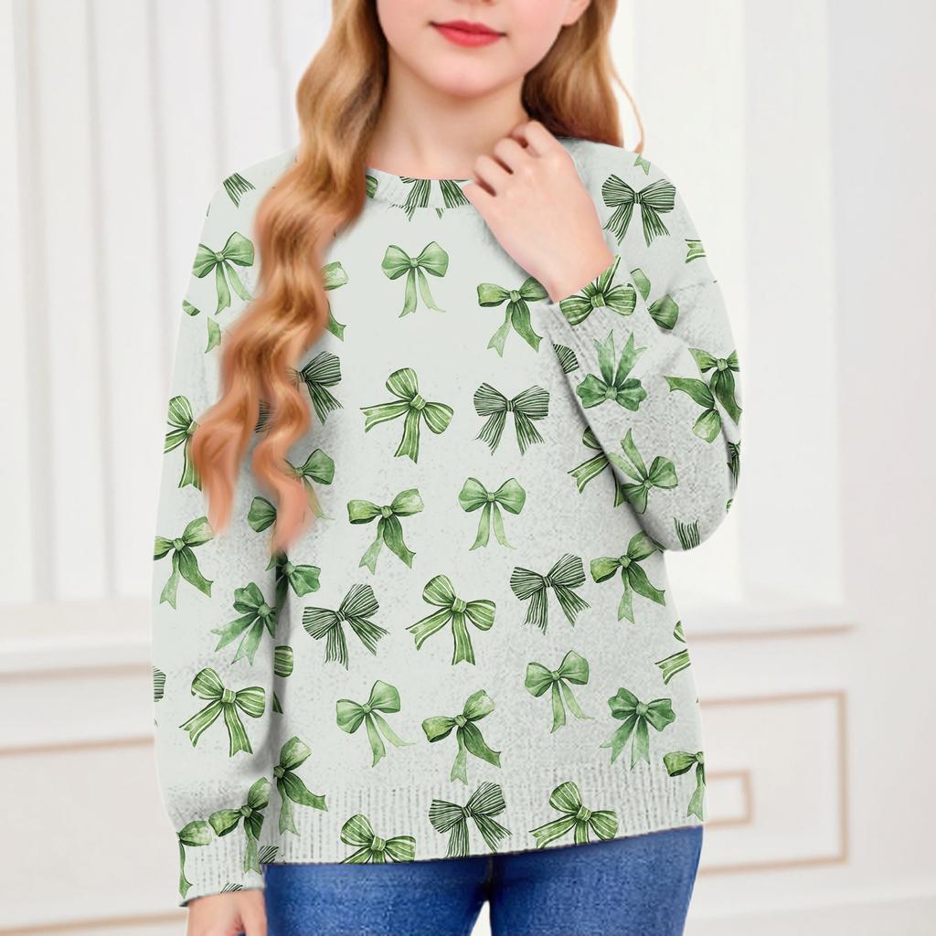 Sweatshirts For Children Boys And Girls Knit Sweater Cute Shirt Fall Crewneck Pullover Tops