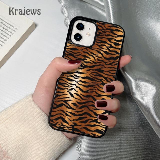 ANIMAL Tiger PRINT SKIN soft Phone Case Cover For iPhone 17 Air 16 15 14 plus 12 13 pro max coque Shell Fundas