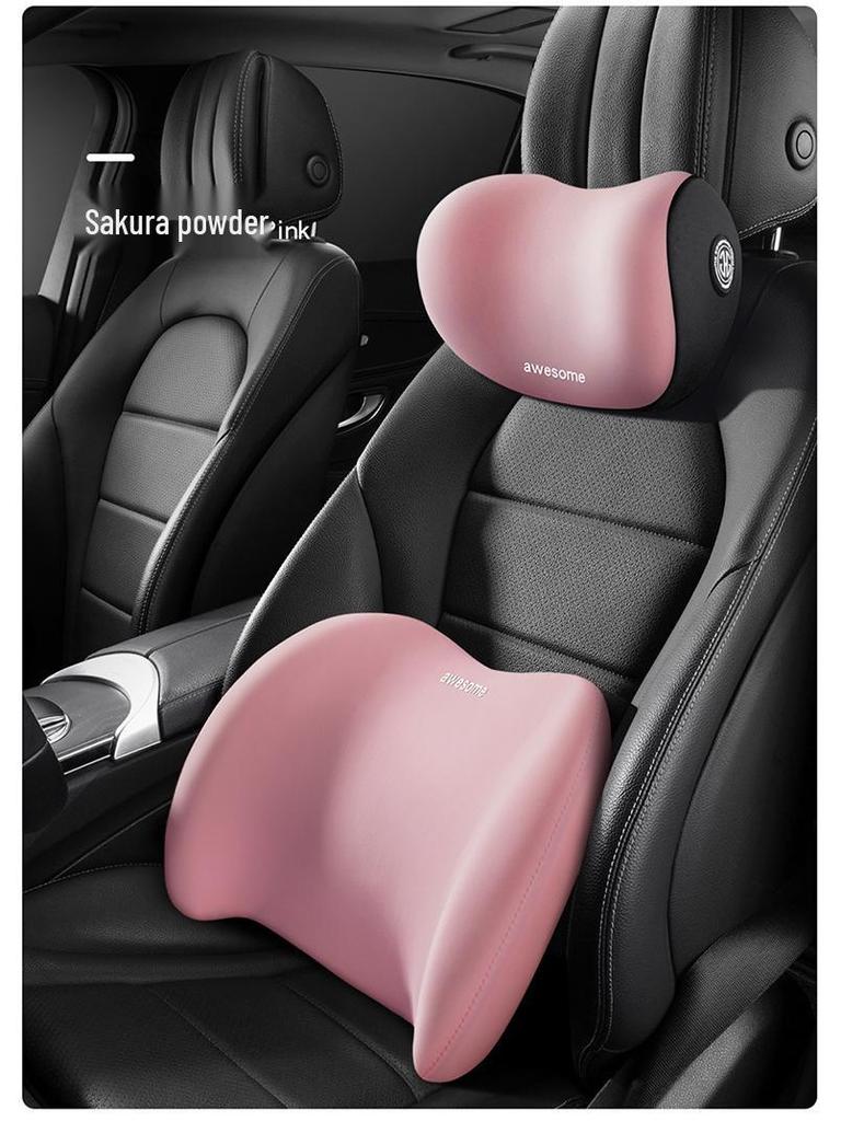 Scaun Auto Șofer Spumă cu Memorie Suport Lombar și Perna Perna Tetieră