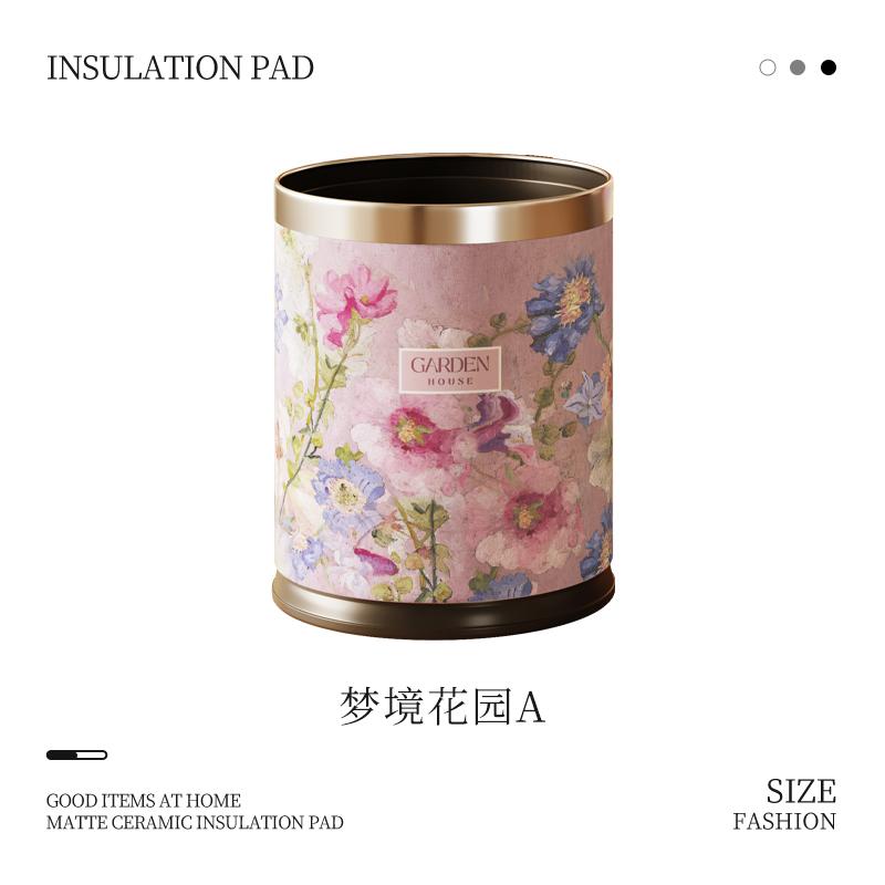 Luxury Trash Can Home Living Room Retro Style Kitchen Bedroom Bathroom Bucket Garbage Dustbin Kitchen Dumps Recycling Separator