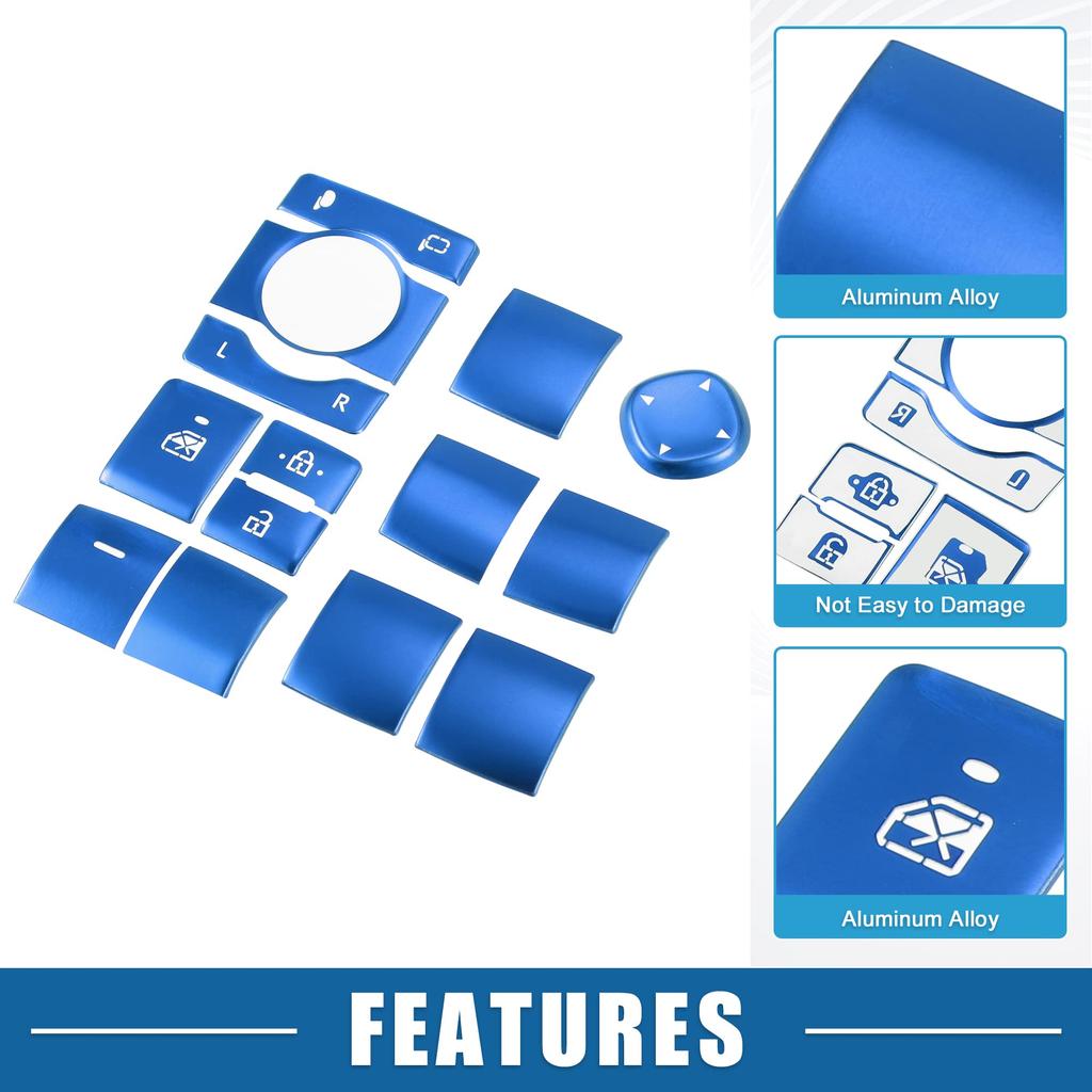 ABSOPRO Window Button Switch Button Cover Trim for Toyota RAV4 Interior Interior Custom Blue 2019-2022, Panel, Parts, Accessories,
