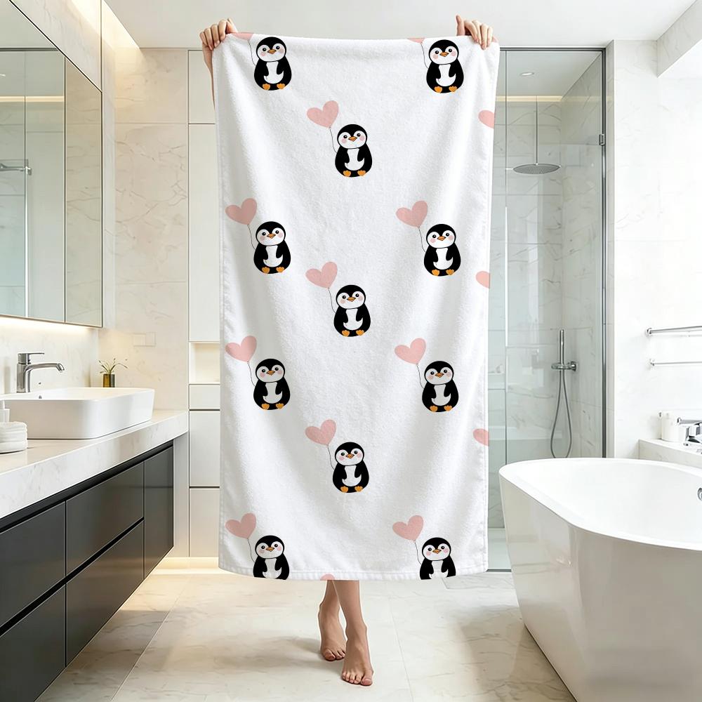 Cute-niwazekisho PenguinS Towel Five-Star Hotel Quality Eco-Friendly Ultra Soft Thick Towels & Beach Towels
