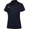 Li Ning Logo Sweat-Absorbing Breathable Pullover Polo Shirt Women Tops Deep-Blue APLU072-1