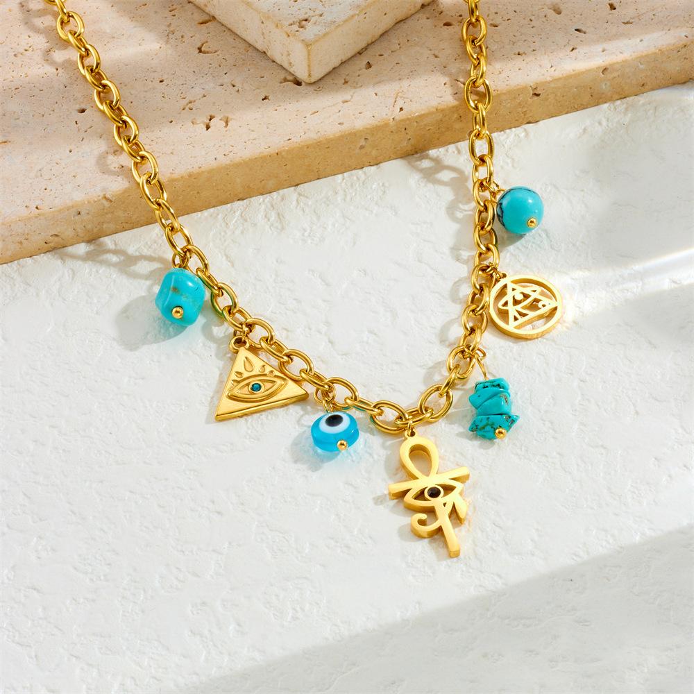 Stainless Steel Heart Flower Multi Pendant for Womnen Chain Jewelry Party Gift