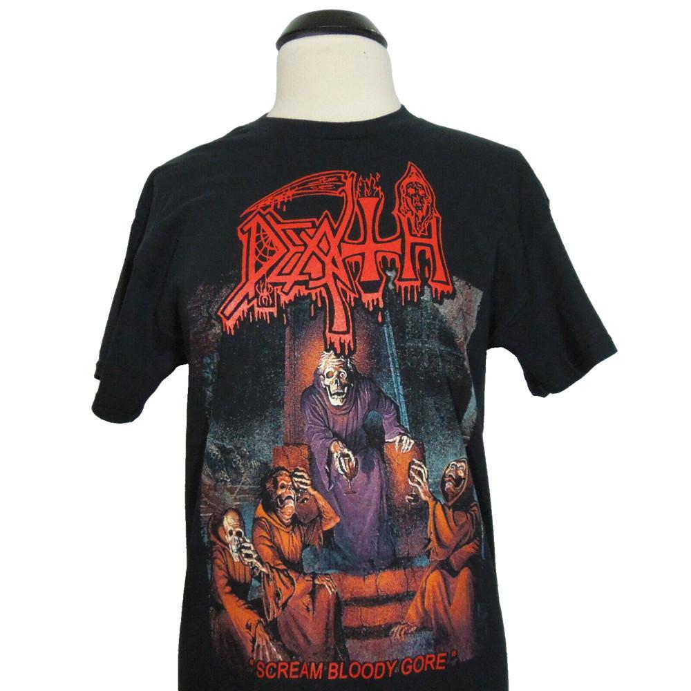 

DEATH Scream Bloody Gore S SMALL T-Shirt Black Band Logo Unisex T-Shirt XXXXL