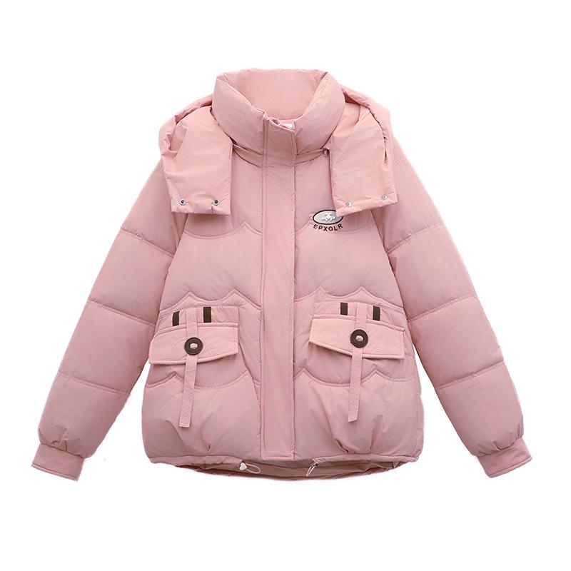 Short down cotton-padded clothes, winter new loose cotton-padded clothes, hooded and thickened fashionable winter jackets.