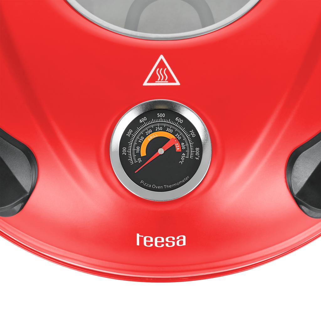 Teesa Supreme Pizza Oven + Window Shovel 405°C Stone 1200W Strong