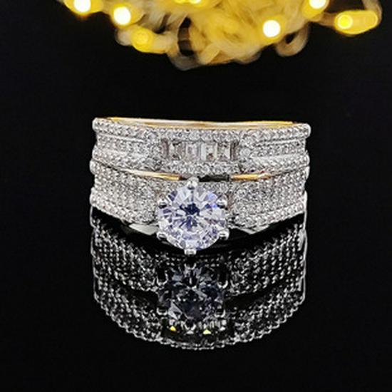 Women's Micro-Paved Diamond Combination Ring